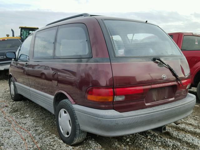 JT3AC11R1M0037616 - 1991 TOYOTA PREVIA DLX BURGUNDY photo 3