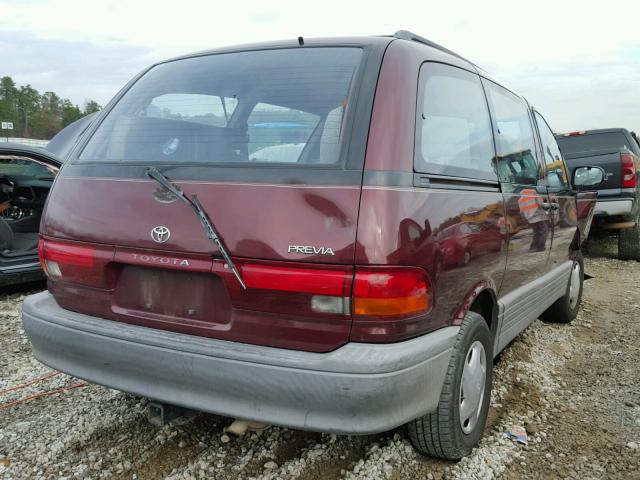 JT3AC11R1M0037616 - 1991 TOYOTA PREVIA DLX BURGUNDY photo 4