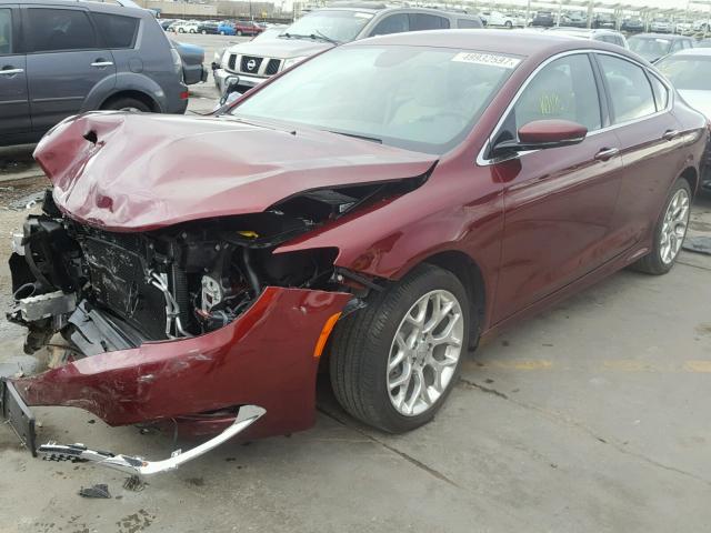 1C3CCCEGXGN118182 - 2016 CHRYSLER 200 C BURGUNDY photo 2