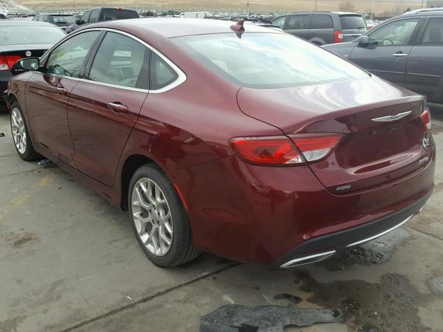 1C3CCCEGXGN118182 - 2016 CHRYSLER 200 C BURGUNDY photo 3