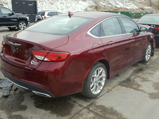 1C3CCCEGXGN118182 - 2016 CHRYSLER 200 C BURGUNDY photo 4