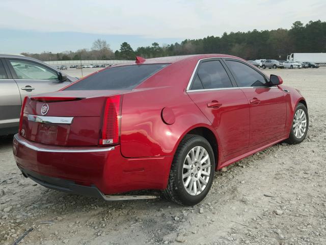 1G6DA5E55C0143730 - 2012 CADILLAC CTS RED photo 4