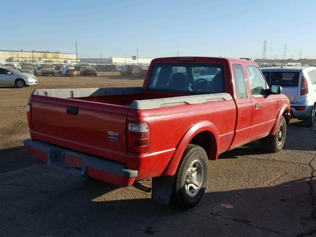 1FTYR44U12PA30423 - 2002 FORD RANGER SUP RED photo 4