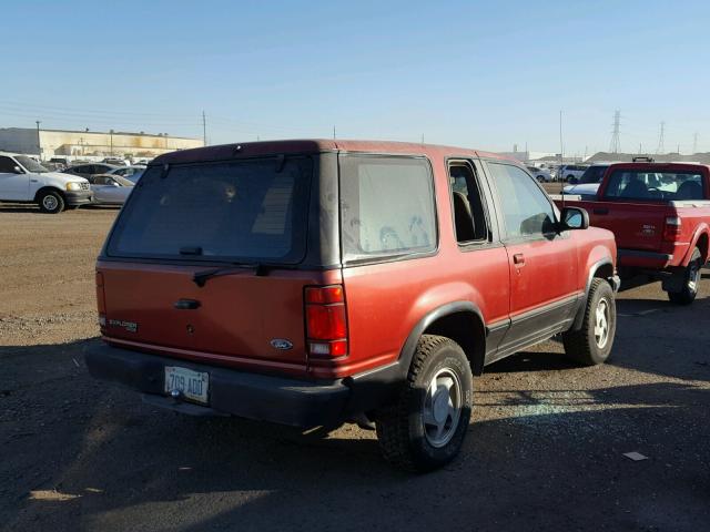 1FMCU24X8NUB93076 - 1992 FORD EXPLORER RED photo 4