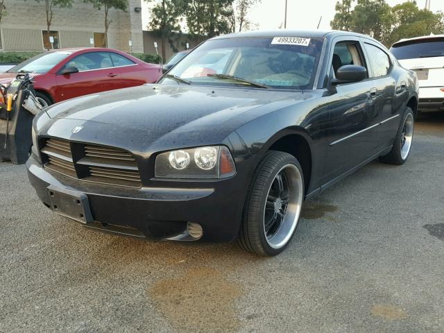 2B3KA43R68H151201 - 2008 DODGE CHARGER BLACK photo 2