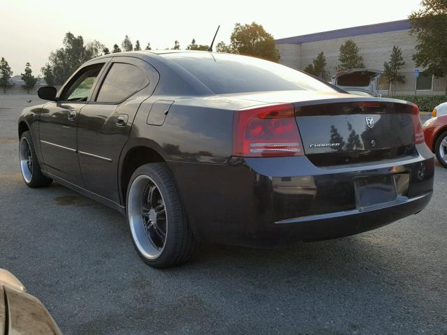 2B3KA43R68H151201 - 2008 DODGE CHARGER BLACK photo 3