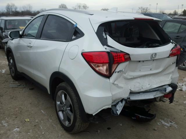 3CZRU6H73HM720556 - 2017 HONDA HR-V EXL WHITE photo 3