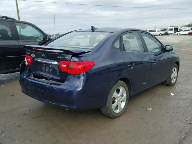 KMHDU4AD3AU976181 - 2010 HYUNDAI ELANTRA BL BLUE photo 4