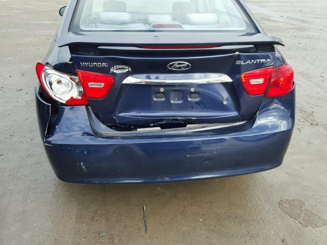 KMHDU4AD3AU976181 - 2010 HYUNDAI ELANTRA BL BLUE photo 9