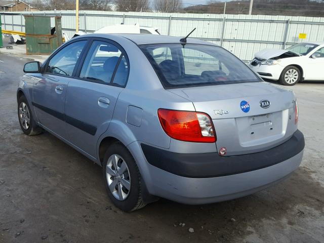 KNADE123886421714 - 2008 KIA RIO BASE SILVER photo 3