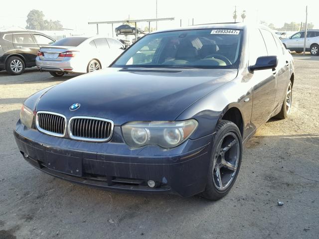 WBAGL63442DP56155 - 2002 BMW 745 I BLUE photo 2