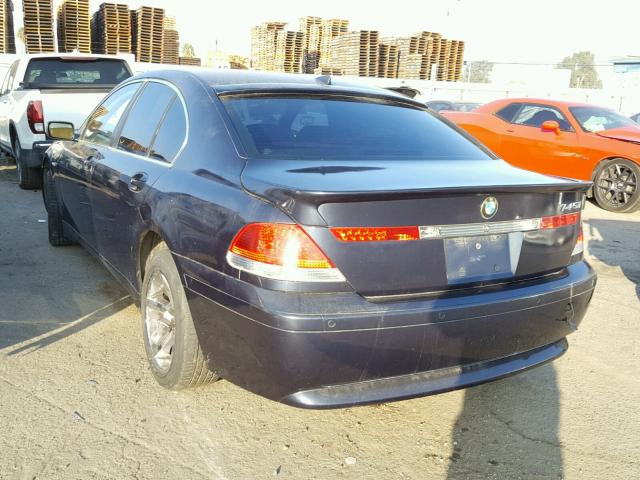 WBAGL63442DP56155 - 2002 BMW 745 I BLUE photo 3