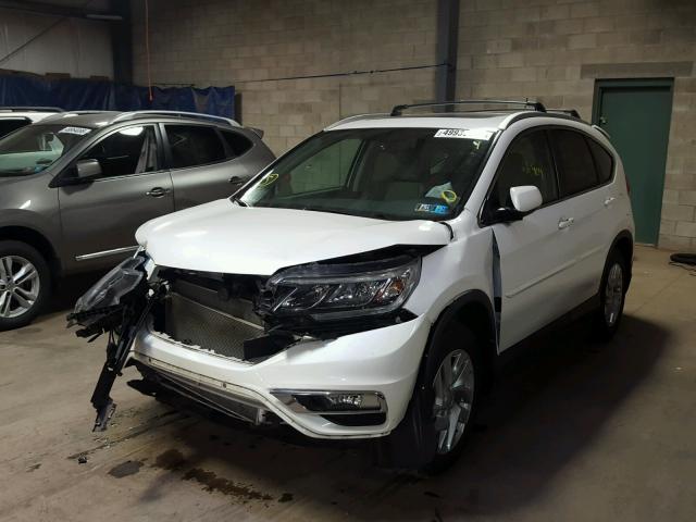 5J6RM4H72FL084988 - 2015 HONDA CR-V EXL WHITE photo 2