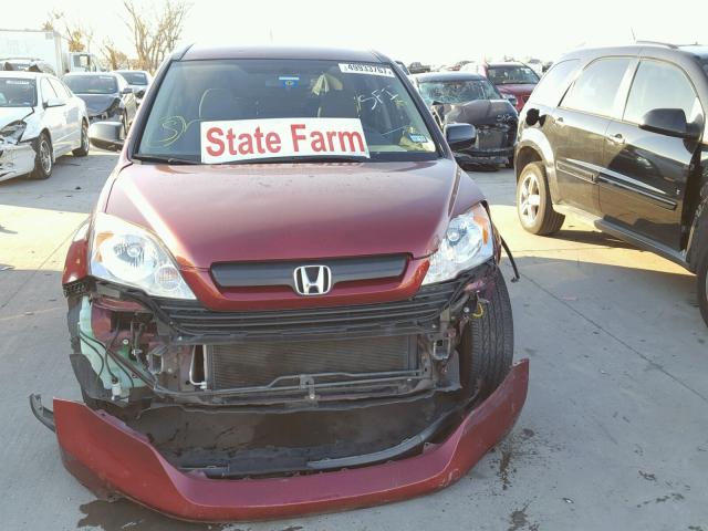 JHLRE48328C027535 - 2008 HONDA CR-V LX MAROON photo 9