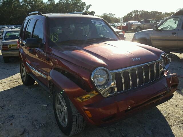 1J4GK58K76W255143 - 2006 JEEP LIBERTY LI RED photo 1