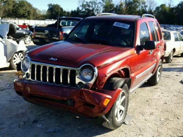 1J4GK58K76W255143 - 2006 JEEP LIBERTY LI RED photo 2