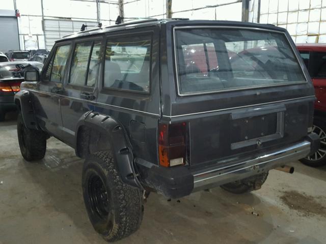 1JCML7828HT043467 - 1987 JEEP CHEROKEE P GRAY photo 3