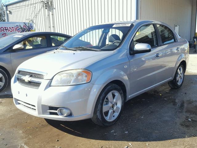 KL1TG56608B086922 - 2008 CHEVROLET AVEO LT SILVER photo 2