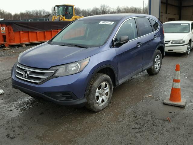 2HKRM4H35EH645030 - 2014 HONDA CR-V LX BLUE photo 2