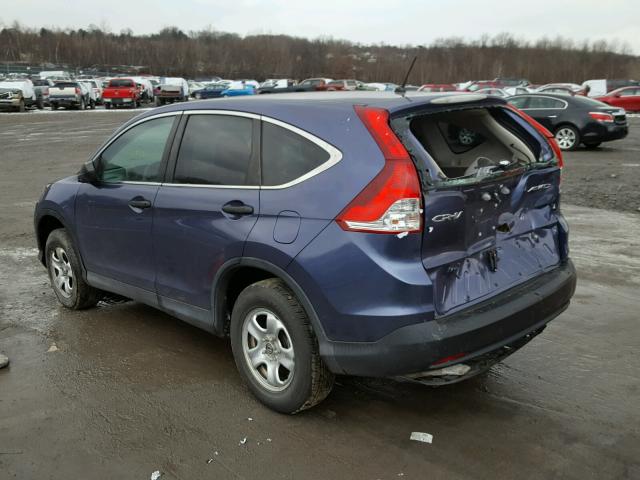 2HKRM4H35EH645030 - 2014 HONDA CR-V LX BLUE photo 3