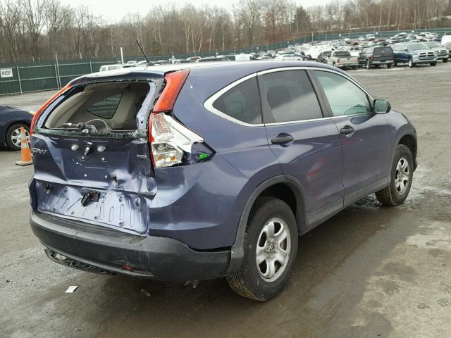 2HKRM4H35EH645030 - 2014 HONDA CR-V LX BLUE photo 4