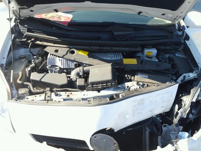 JTDKN3DU2D1728086 - 2013 TOYOTA PRIUS WHITE photo 7