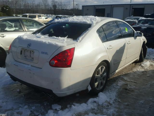 1N4BA41EX8C837877 - 2008 NISSAN MAXIMA SE WHITE photo 4