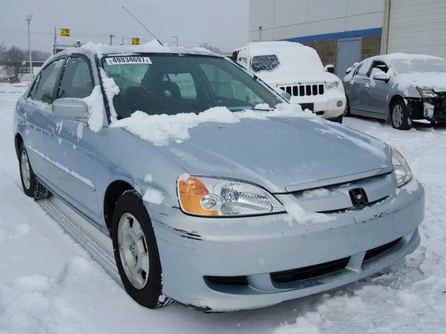 JHMES96693S010128 - 2003 HONDA CIVIC HYBR BLUE photo 1