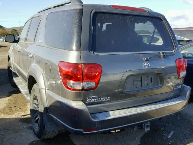 5TDZT34A45S241972 - 2005 TOYOTA SEQUOIA SR GRAY photo 3