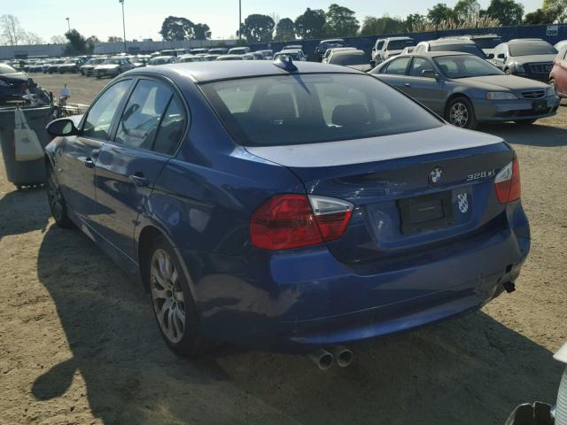 WBAVC73588KP38011 - 2008 BMW 328 XI SUL BLUE photo 3