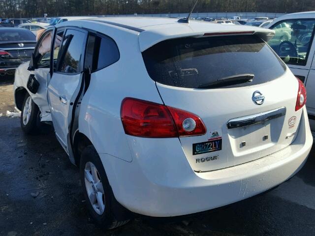 JN8AS5MT9DW536520 - 2013 NISSAN ROGUE S WHITE photo 3