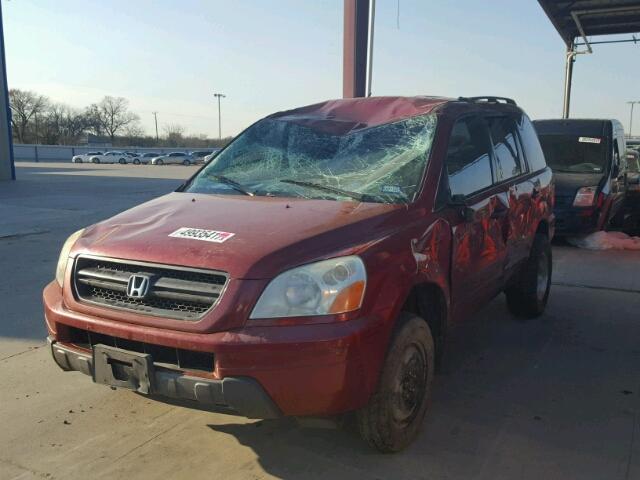 2HKYF184X3H547377 - 2003 HONDA PILOT EX RED photo 2