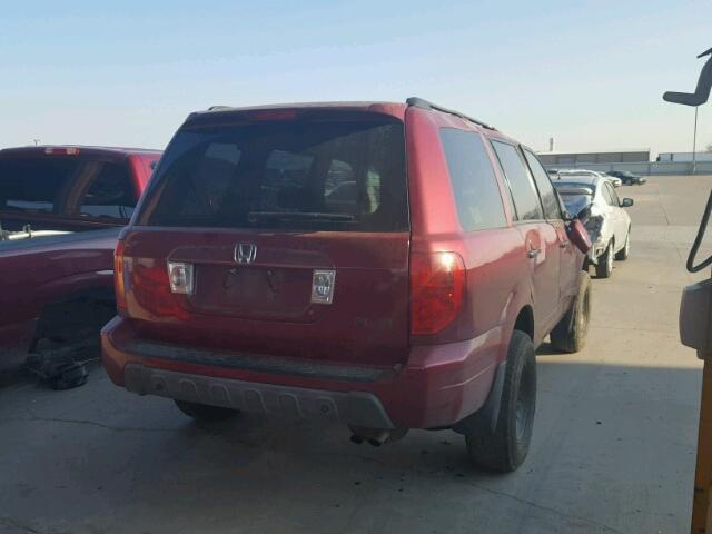 2HKYF184X3H547377 - 2003 HONDA PILOT EX RED photo 4