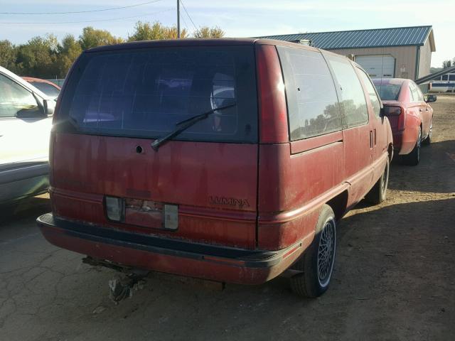 1GNCU06D7LT119220 - 1990 CHEVROLET LUMINA APV RED photo 4