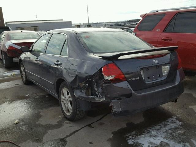 1HGCM56767A094233 - 2007 HONDA ACCORD EX CHARCOAL photo 3