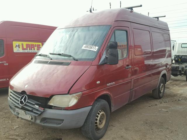 WD2PD644755729818 - 2005 DODGE SPRINTER MAROON photo 2