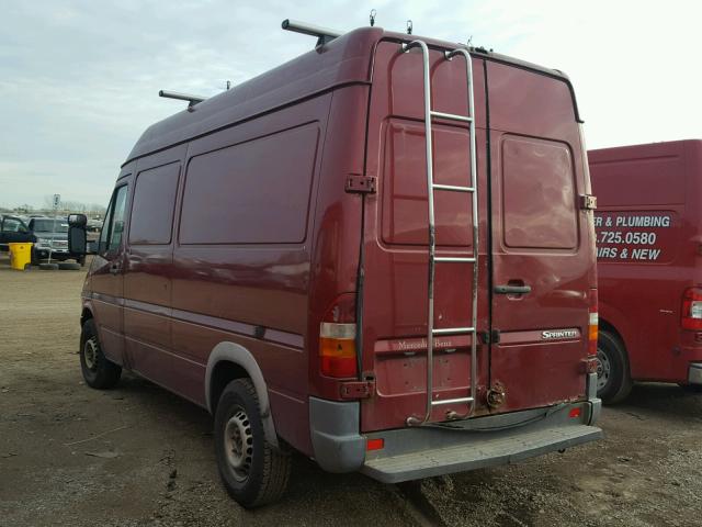 WD2PD644755729818 - 2005 DODGE SPRINTER MAROON photo 3