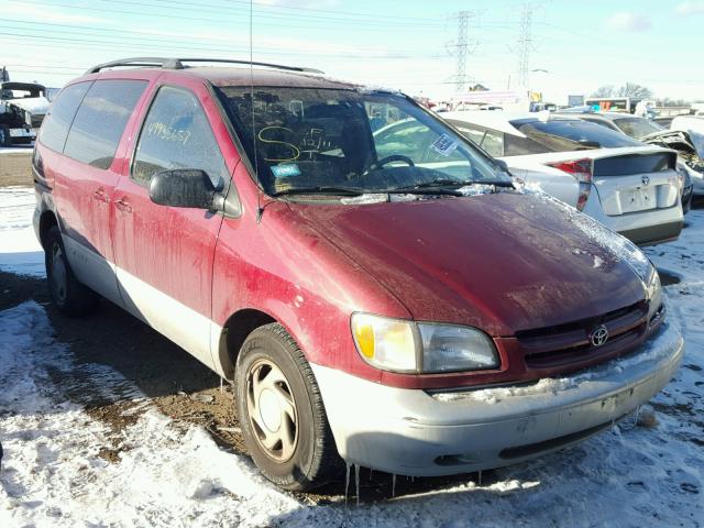 4T3ZF13C4YU201764 - 2000 TOYOTA SIENNA LE RED photo 1