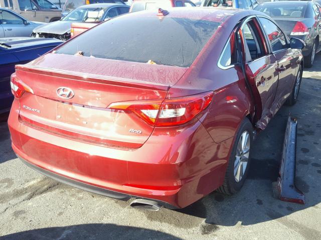 5NPE24AA0GH410566 - 2016 HYUNDAI SONATA ECO RED photo 4