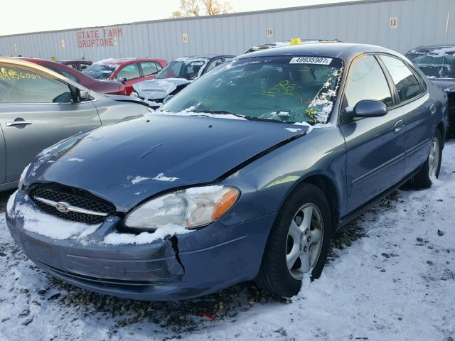 1FAFP53U1YG275015 - 2000 FORD TAURUS SE BLUE photo 2