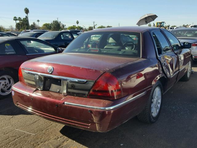 2MEHM75V68X658423 - 2008 MERCURY GRAND MARQ MAROON photo 4