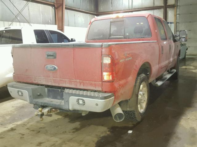 1FTSW21R58ED61738 - 2008 FORD F250 SUPER RED photo 4