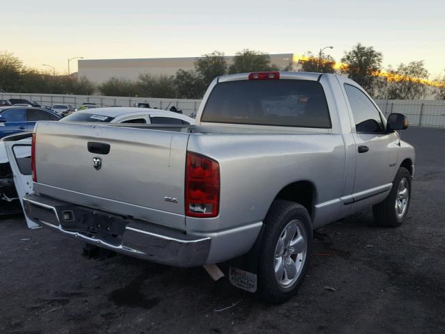 1D7HA16N55J591801 - 2005 DODGE RAM 1500 S SILVER photo 4