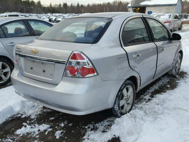 KL1TG56668B276207 - 2008 CHEVROLET AVEO LT SILVER photo 4