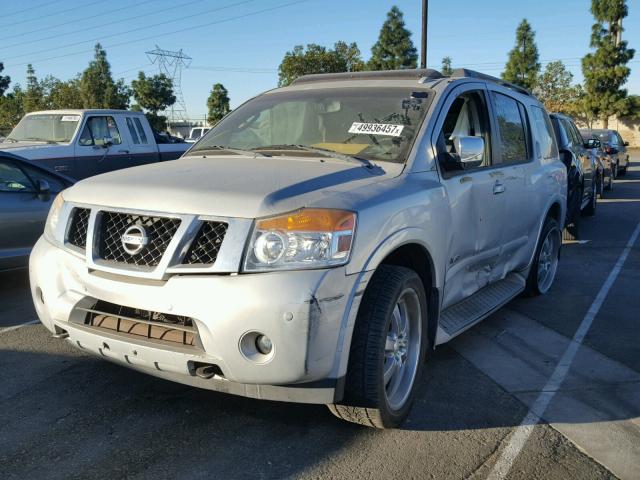 5N1AA08D68N626820 - 2008 NISSAN ARMADA SE SILVER photo 2