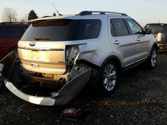 1FM5K8D89DGC52837 - 2013 FORD EXPLORER X SILVER photo 4