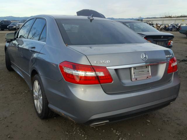 WDDHF2EB7CA561453 - 2012 MERCEDES-BENZ E 350 BLUE GRAY photo 3