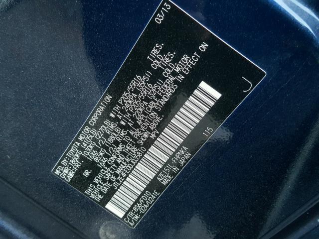 JTLZE4FE0DJ035810 - 2013 TOYOTA SCION XB 蓝色 照片 10