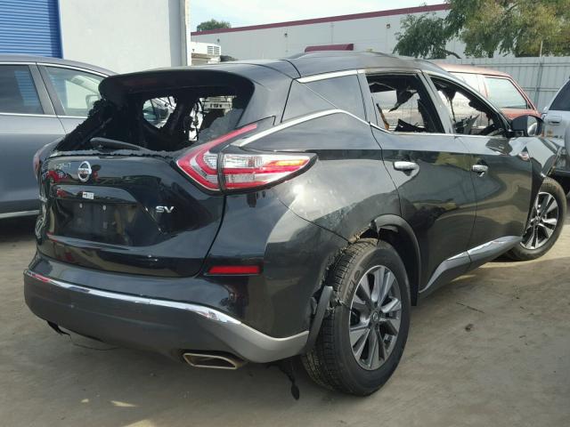 5N1AZ2MG6HN131232 - 2017 NISSAN MURANO S BLACK photo 4