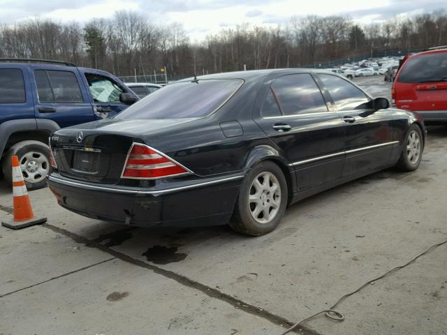 WDBNG75J22A241825 - 2002 MERCEDES-BENZ S 500 BLACK photo 4